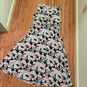 Tropical Long Stretchy Dress